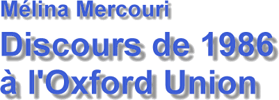 Discours de Mélina